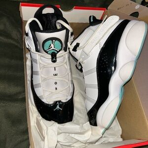 Jordan Sneakers Black White Teal